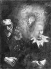 Psychic photograph of an unknown couple by William Hope